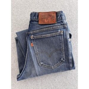 Levi's Orange Tab Mom Jeans VTG Light Wash High Rise Tapered Leg RARE‎ Patch